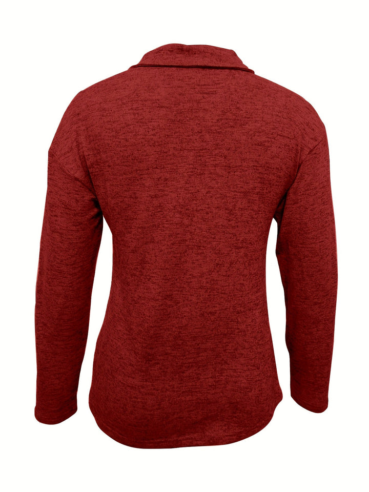 Quinn | Maglia Donna Casual a Manica Lunga con Mezza Cerniera