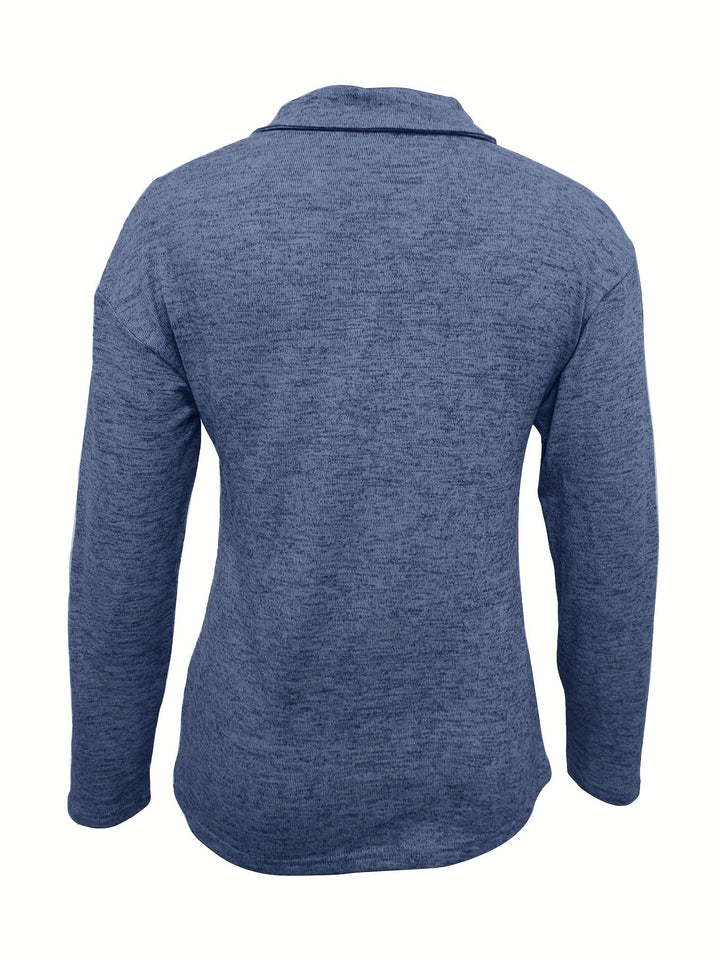 Quinn | Maglia Donna Casual a Manica Lunga con Mezza Cerniera