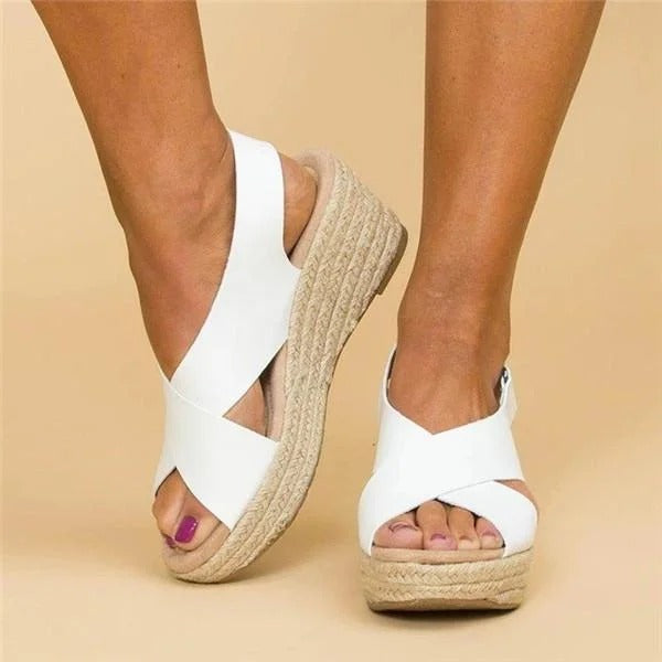 Paloma | Dámské espadrilky na klínku s překříženými pásky