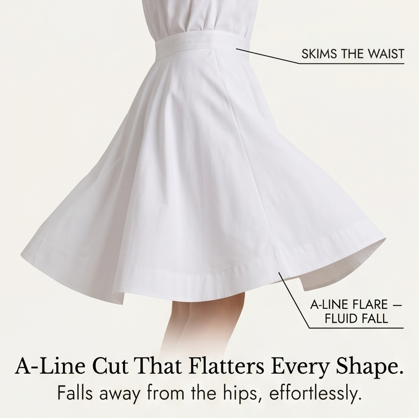 White Off Shoulder Dress with Roses - A-Line Mini Dress