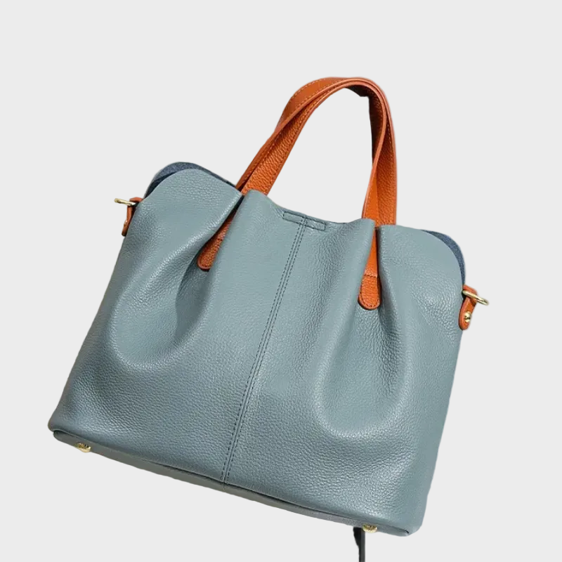 Alana | Sacs à main en cuir véritable, cuir de vachette de première couche, grain litchi, sac à main pour femme