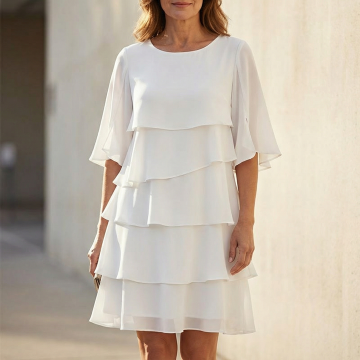 Florelle™ Elegant Layered Ruffle Dress