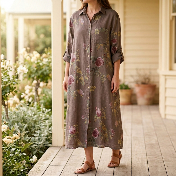 Rosalie™ – Floral Shirt Dress