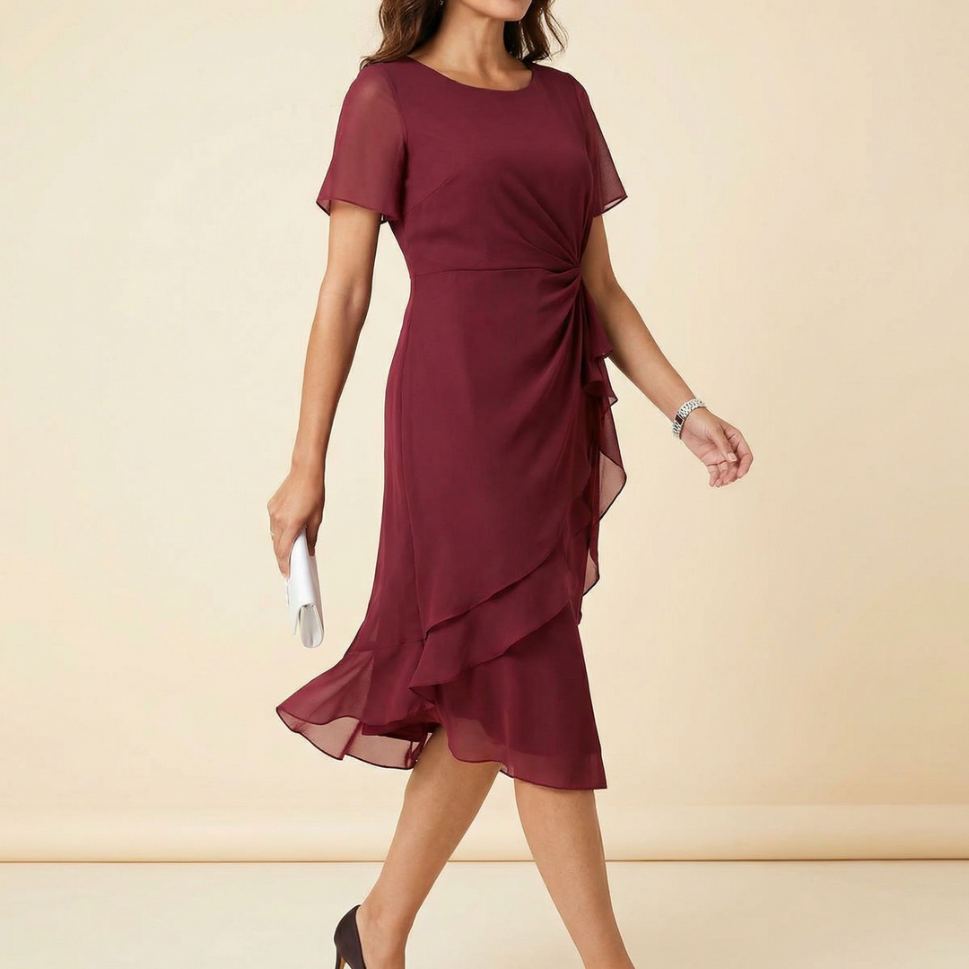 Velara™ – Gathered Twist Waist Dress