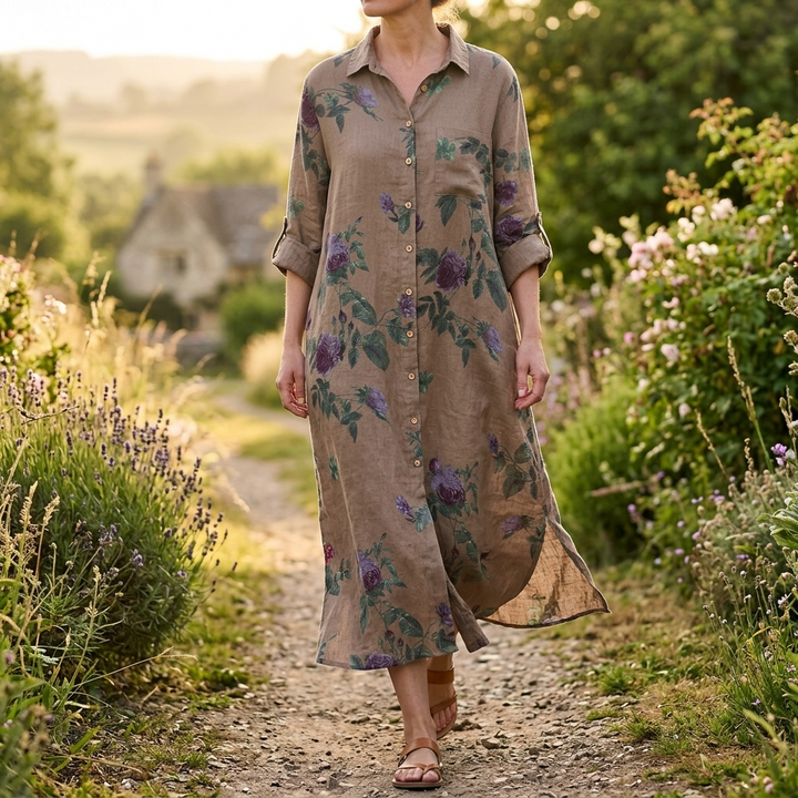 Rosalie™ – Floral Shirt Dress