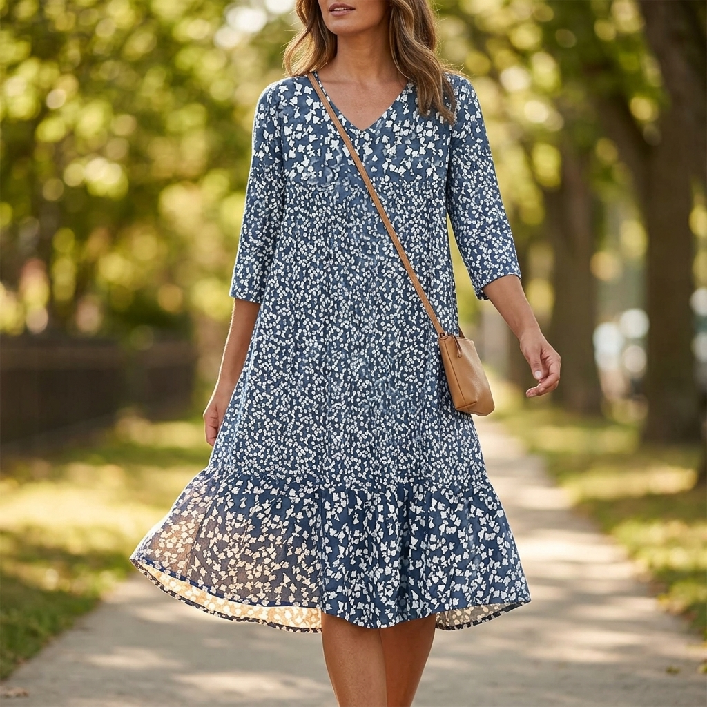 Bellora™ – Breezy Floral Midi with Ruffle Hem