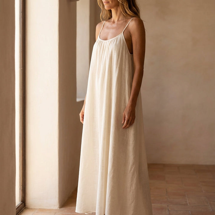 Vestido maxi de verano Soleia™ con espalda abierta y fluido