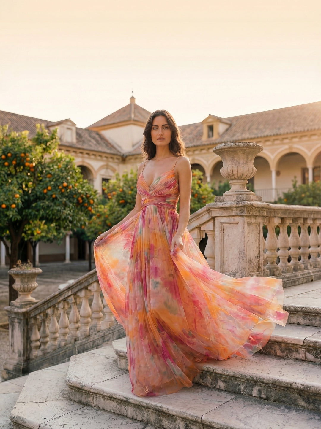 Marbella | Maxikleid mit Spaghettiträgern