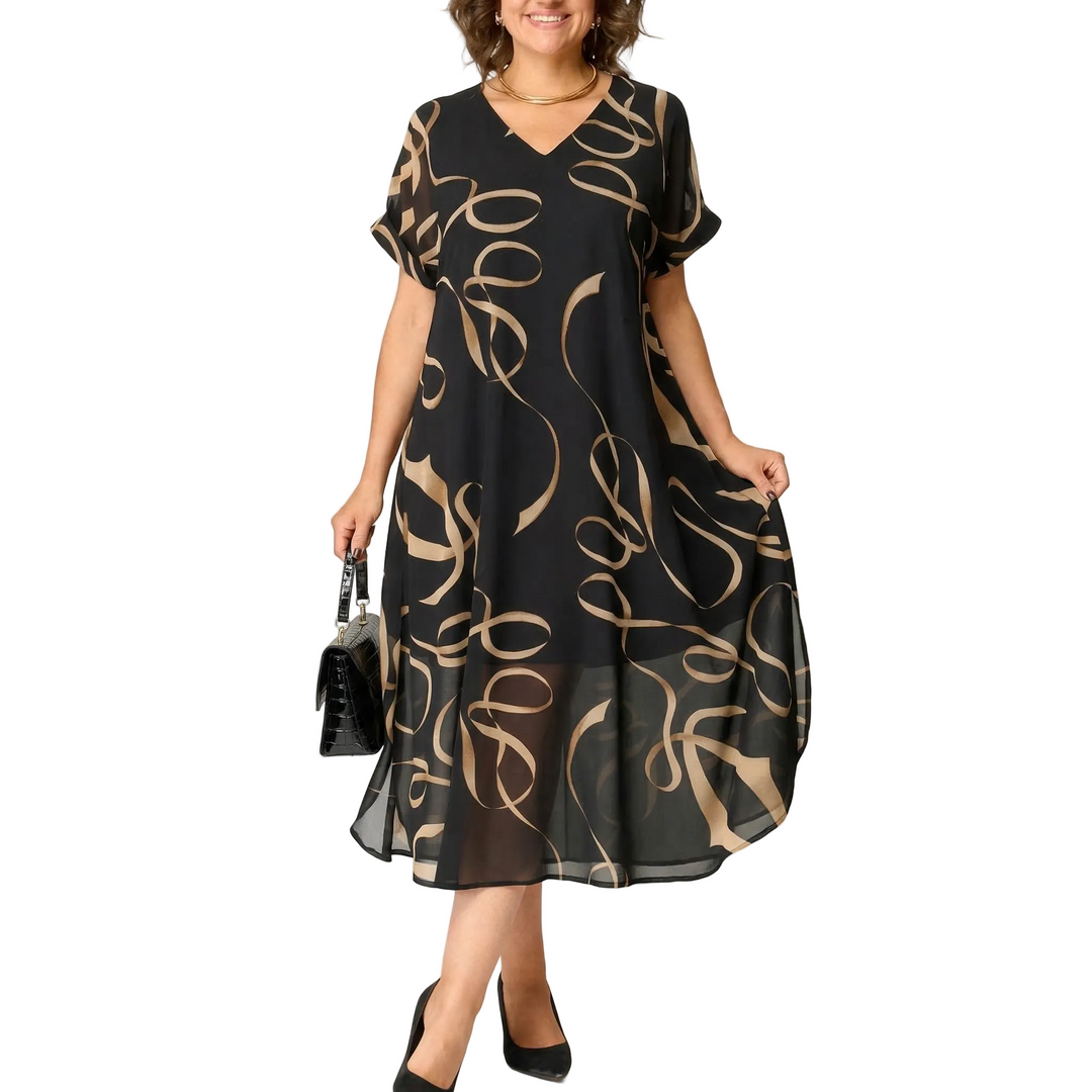 Vivara™ – Flowing Chiffon Midi Dress