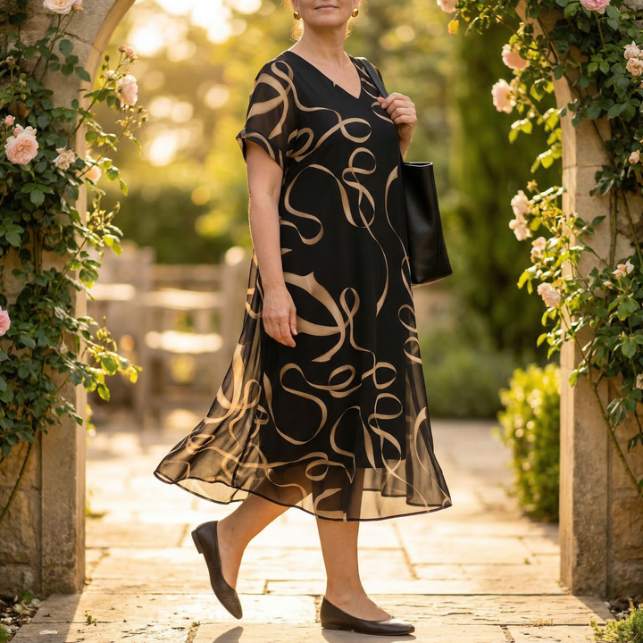 Vivara™ – Flowing Chiffon Midi Dress