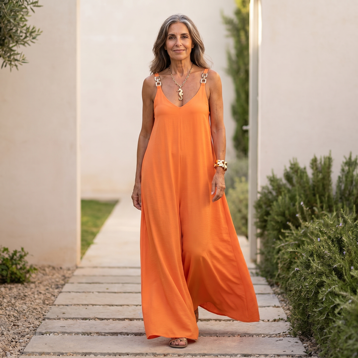 Wide Leg Jumpsuit for Women - Casual Comfortable Style