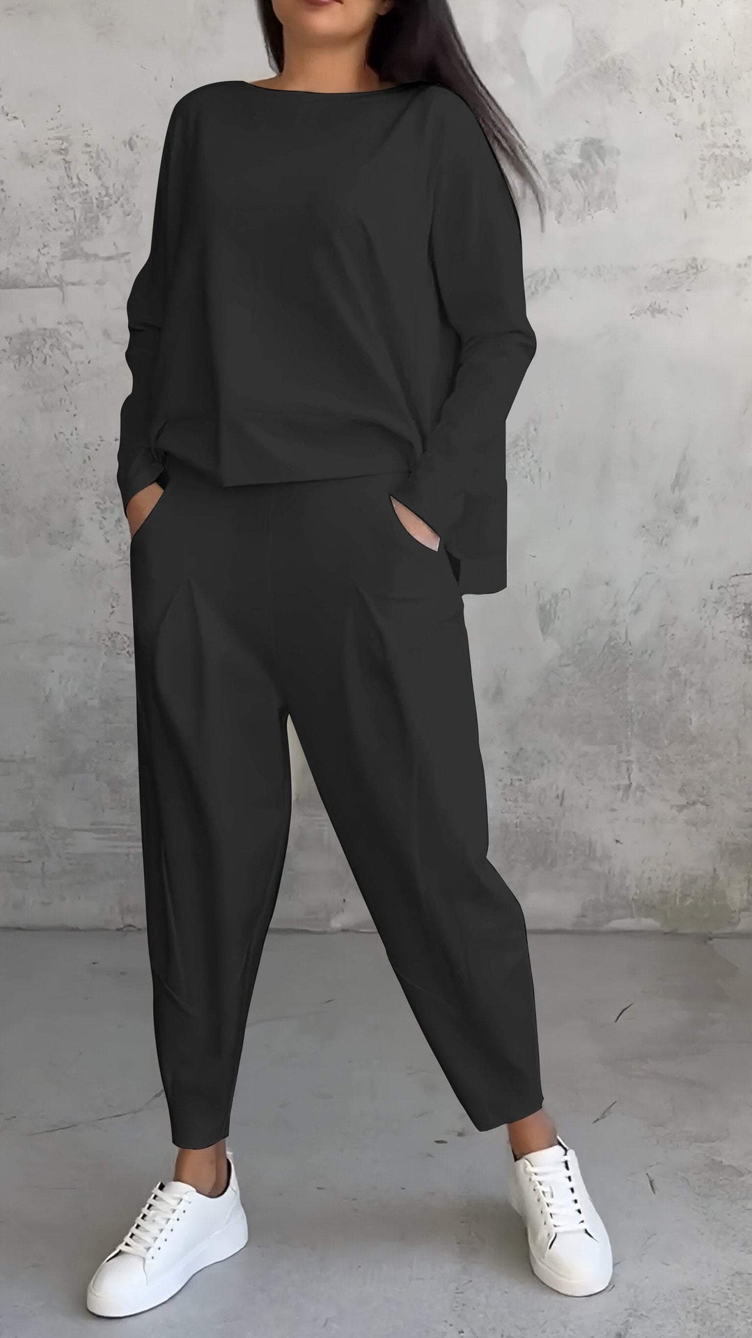 Nora | Conjunto Lounge Feminino 2 Peças com Blusa de Manga Longa e Calça