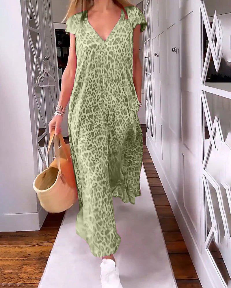 Glaiza| Vestido Maxi com Decote em V