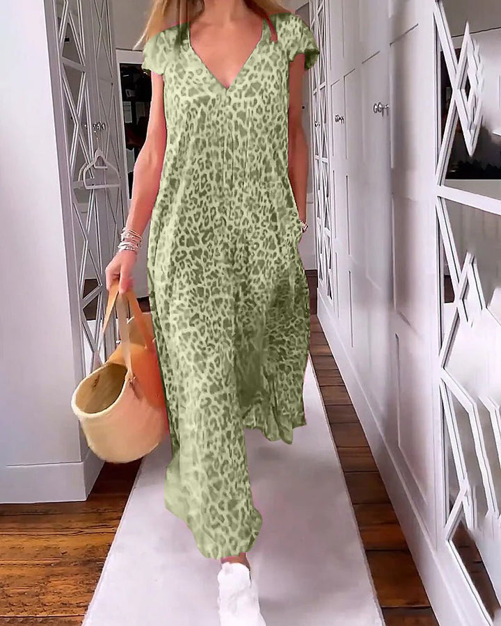 Glaiza| Vestido Maxi com Decote em V