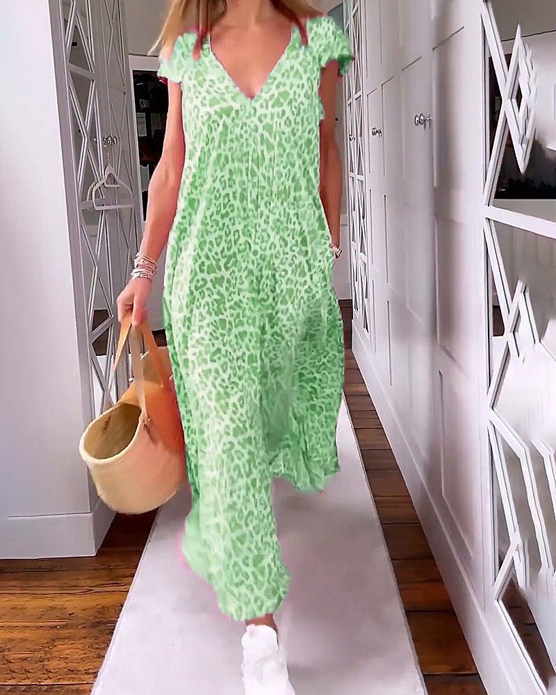 Glaiza| Vestido Maxi com Decote em V