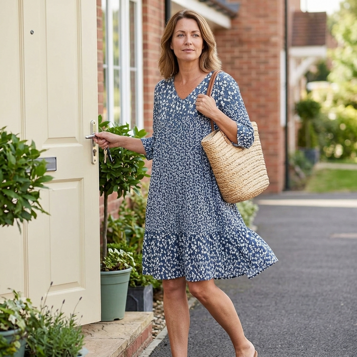 Bellora™ – Breezy Floral Midi with Ruffle Hem