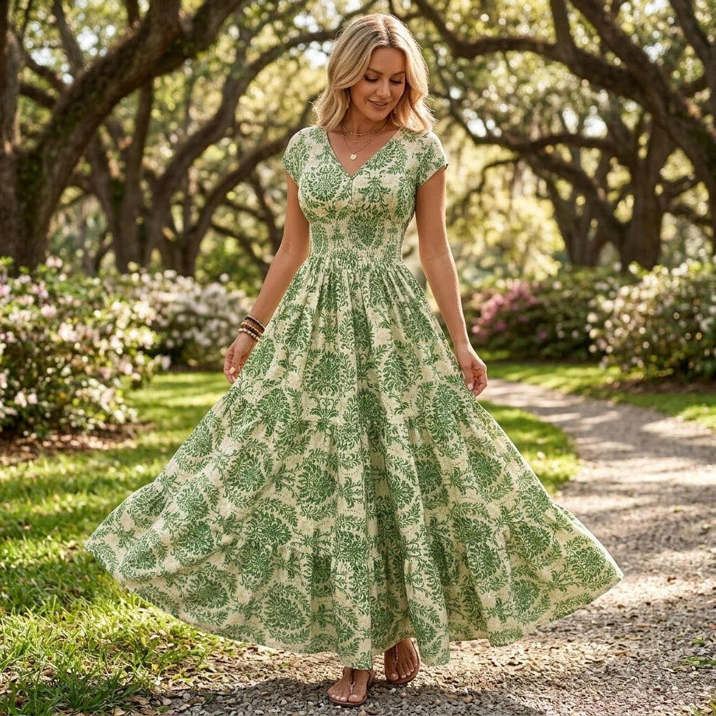 Florenza™ – Smocked Floral Maxi Dress