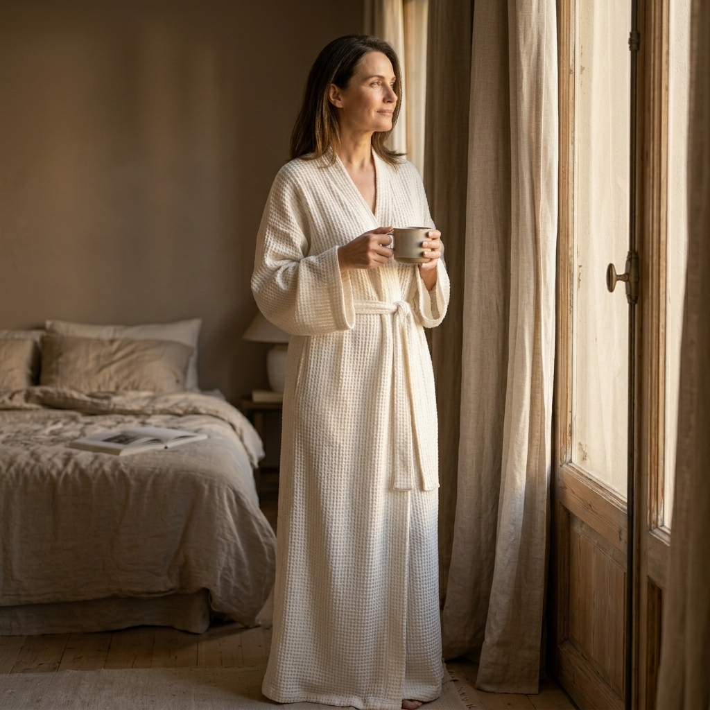 Full Length Velvet Robe for Women - Soft Wrap Style Loungewear