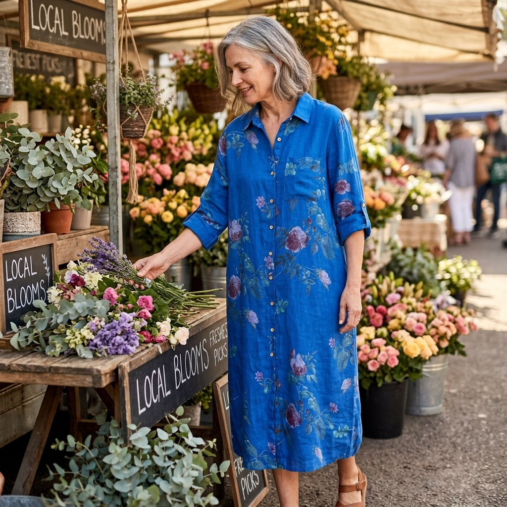 Rosalie™ – Floral Shirt Dress