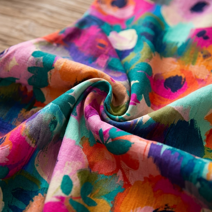 Florenza™ – Painterly Floral Midi Dress