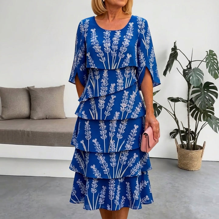 Vestido midi floral con mangas acampanadas - Vestido para invitada de boda