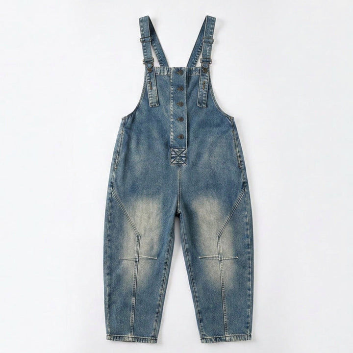 Denim Overalls for Women - Tapered Leg with Adjustable Straps