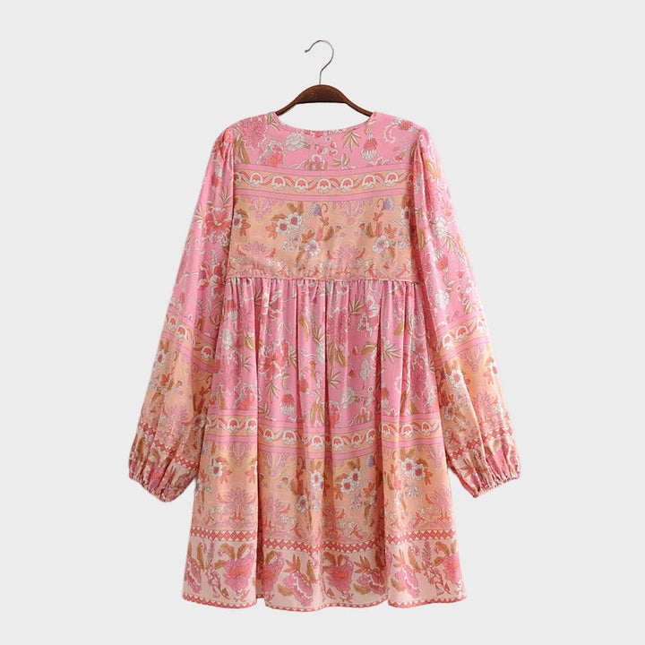 Vestito Mini Boho Tunica, Karlie Rosa Vintage