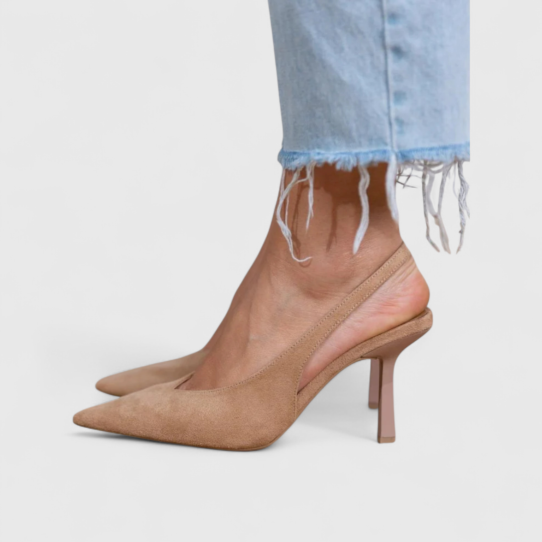 Orthopedic Heels for Women - Comfortable Pointed Toe Slingback Pumps