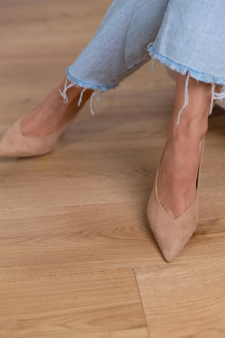 Marlena™ | Tacones bajos nude