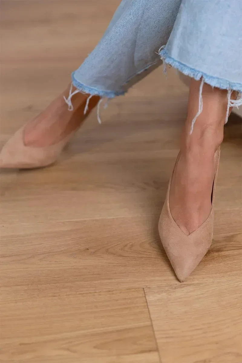 Vyna™ | Tacones bajos nude