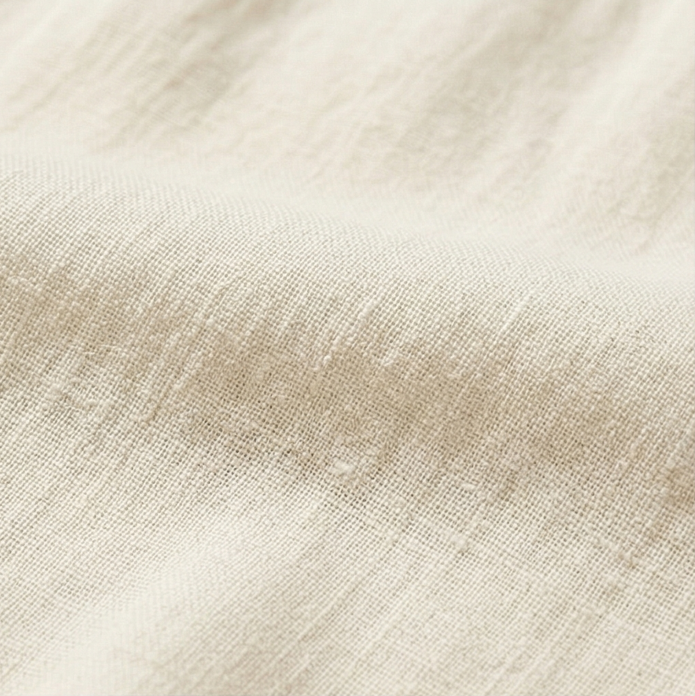 Midi Dress for Women Cotton Linen with Lace Detail