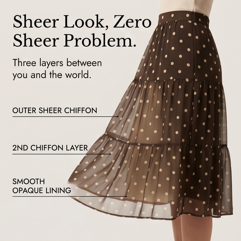 Strapless Polka Dot Midi Dress - Tiered Chiffon Summer Dress