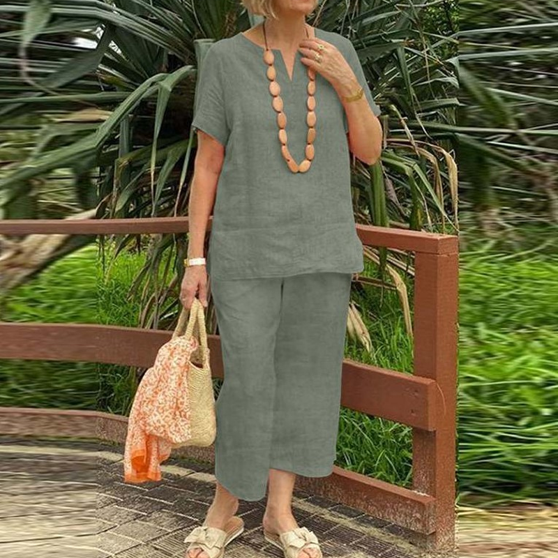 Completo Donna Casual 2 Pezzi: Top e Pantaloni