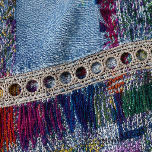 Tessara™ – Painterly Patchwork Midi Dress