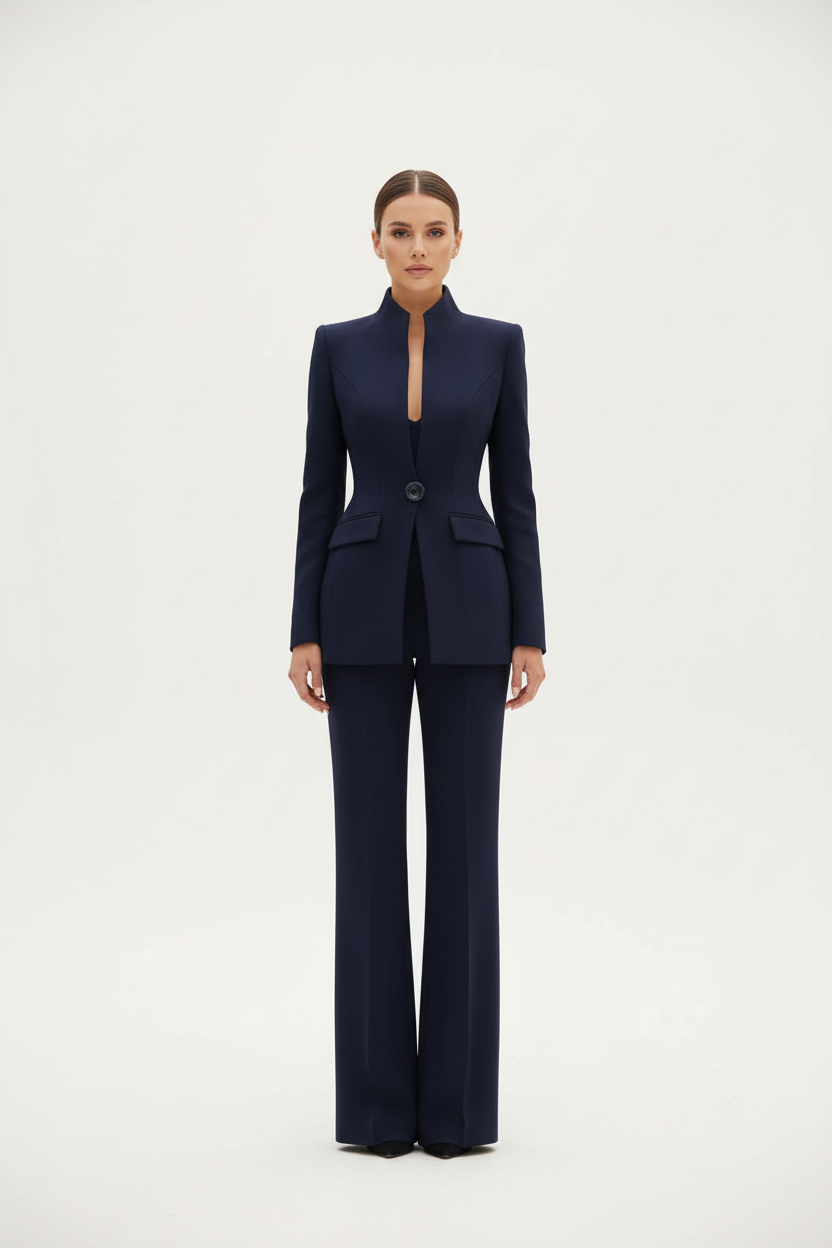 Georgina | Conjunto de blazer y pantalones palazzo