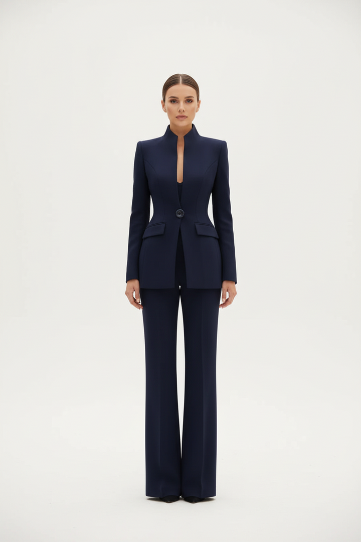 Georgina | Conjunto de blazer y pantalones palazzo