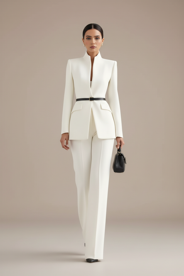 Georgina | Conjunto de blazer y pantalones palazzo