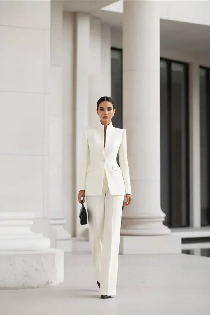 Georgina | Conjunto de blazer y pantalones palazzo