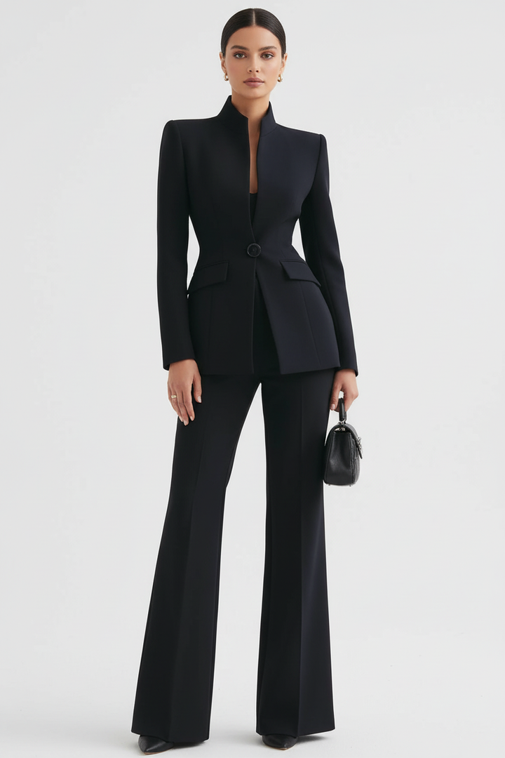 Georgina | Conjunto de blazer y pantalones palazzo