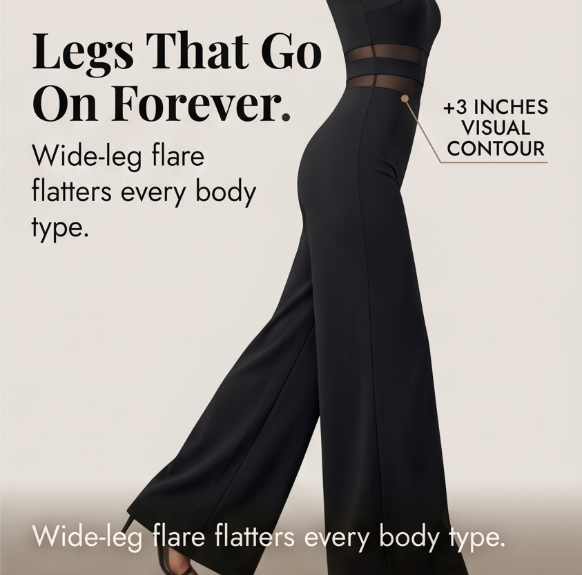 Mono de un hombro para mujer - Pantalón ancho para ropa formal de noche