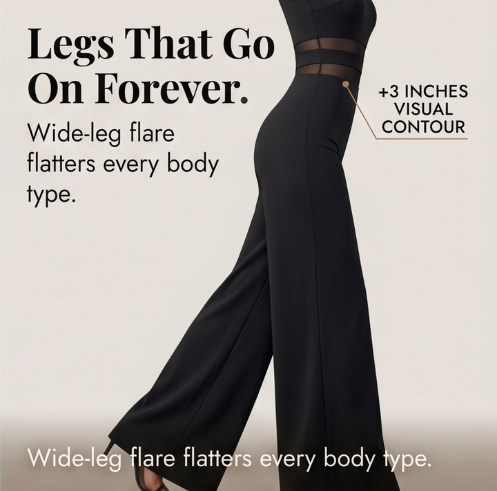Mono de un hombro para mujer - Pantalón ancho para ropa formal de noche